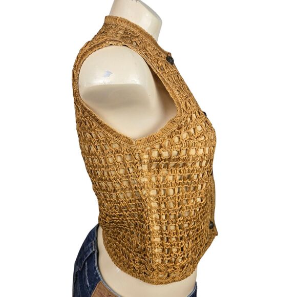 Vtg 60s I Magnin Bill Atkinson Glen of Michigan Twine Top Sz S Boho Cottagecore - Picture 5 of 16